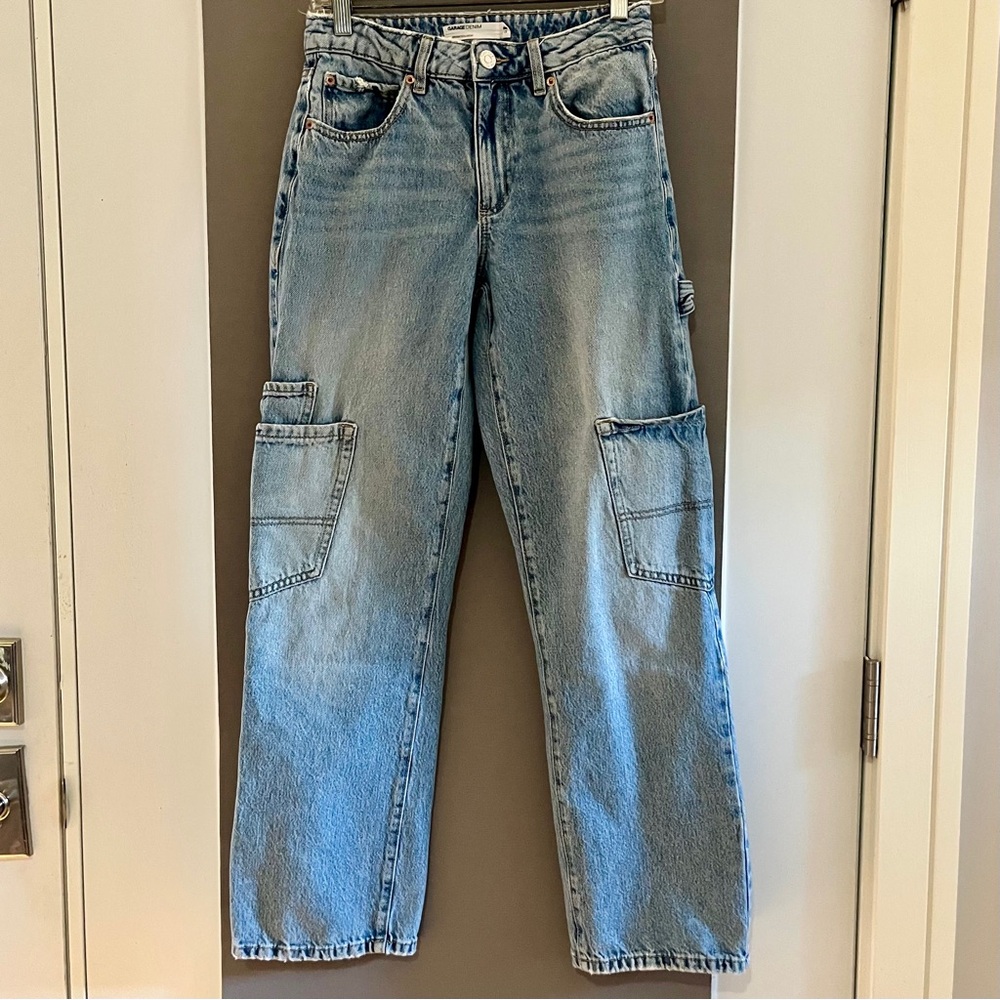 Garage Women's Cargo Denim Jeans, Slouchy. Size 00/23